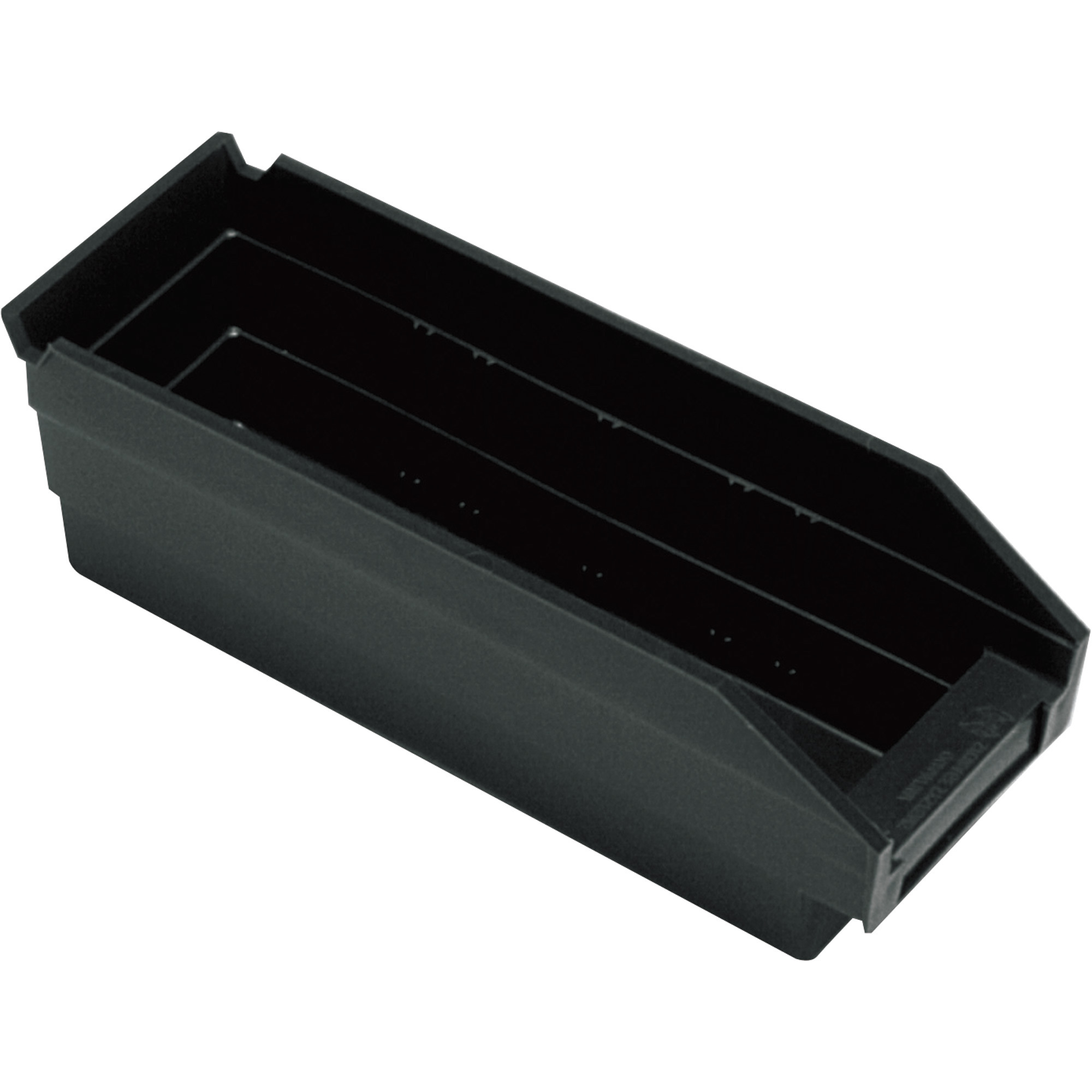 Quantum Storage Economy Shelf Bins, 11 5/8in. x 4 1/8in. x 4in. Size, Black, Carton of 36, Model# QSB 101 BK